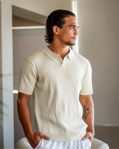Christian | Camiseta Polo de Manga Corta de Tejido Fino para Hombre