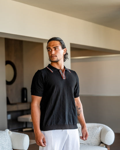 Theo | Polo de verano de punto con cuello en contraste