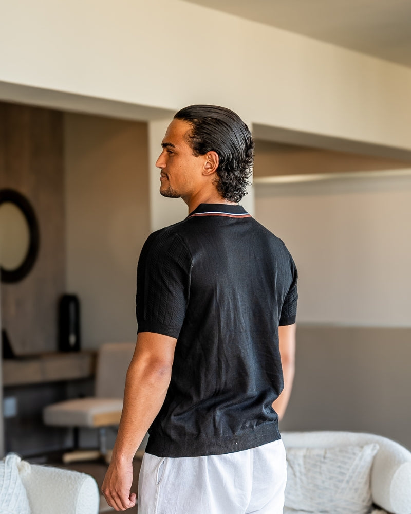 Theo | Polo de verano de punto con cuello en contraste