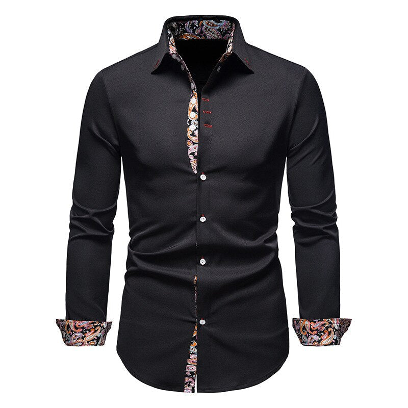 Magnus | Camisa para Hombre con Acabados de Paisley