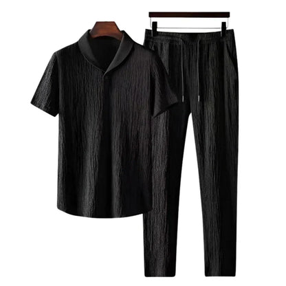 Conjunto de Verano para Hombre de Algodón – Polo y Pantalón en Estilo Old-Money