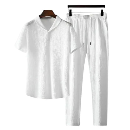 Conjunto de Verano para Hombre de Algodón – Polo y Pantalón en Estilo Old-Money
