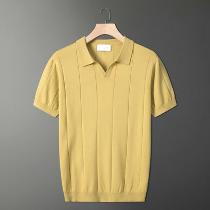 Poloshirt de punto retro en verde menta