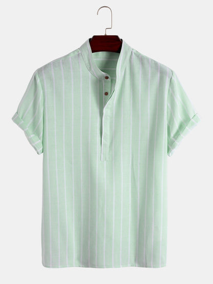 Samuel | Camisa de verano de manga corta con patrón de rayas
