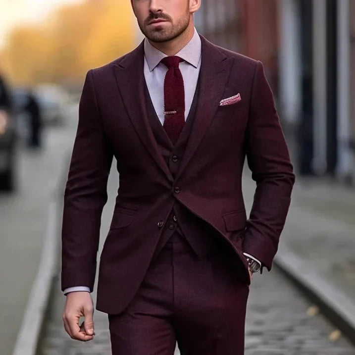 Men's Stylish 3-Piece Wedding Guest Suit | Classic