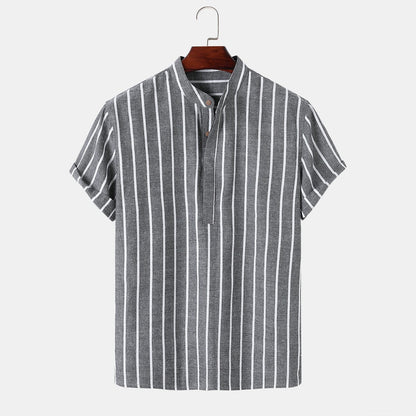 Samuel | Camisa de verano de manga corta con patrón de rayas
