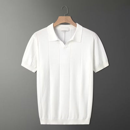 Poloshirt de punto retro en verde menta