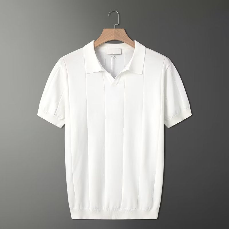 Poloshirt de punto retro en verde menta