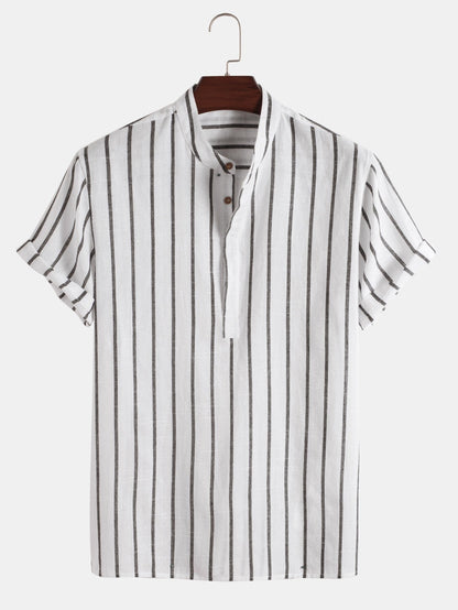 Samuel | Camisa de verano de manga corta con patrón de rayas