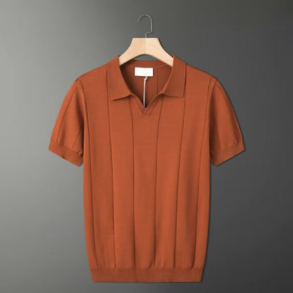 Poloshirt de punto retro en verde menta