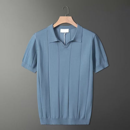 Poloshirt de punto retro en verde menta