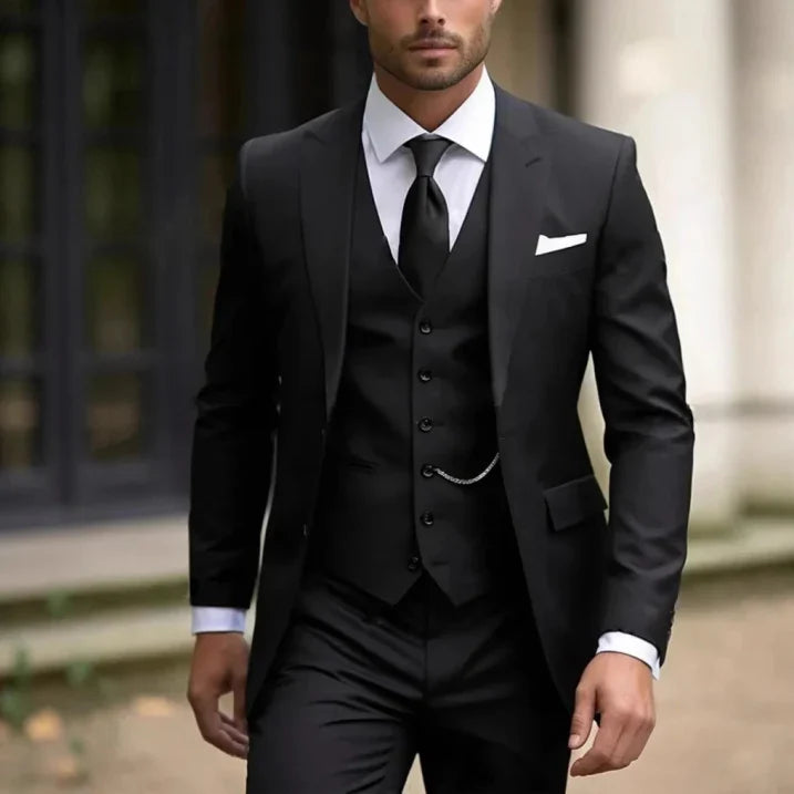 Men's Stylish 3-Piece Wedding Guest Suit | Classic