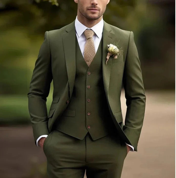 Men's Stylish 3-Piece Wedding Guest Suit | Classic