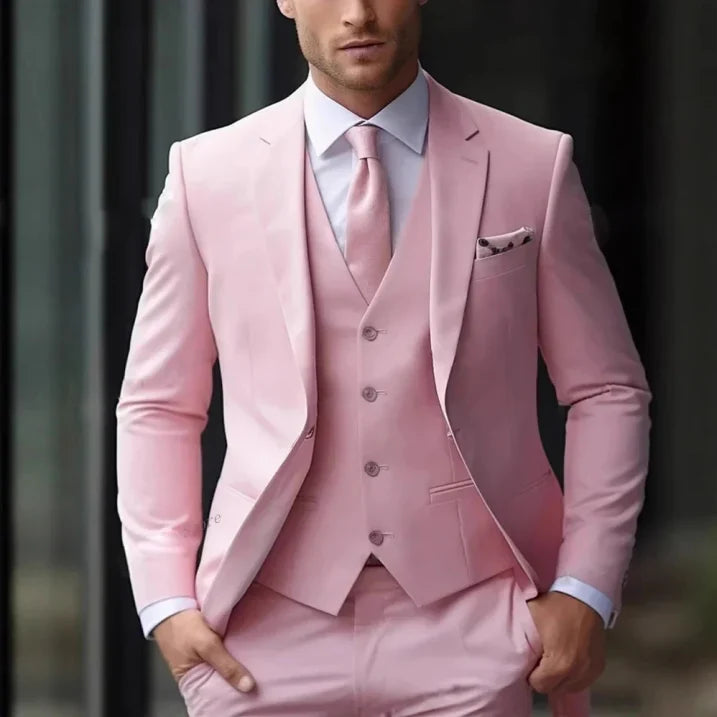Men's Stylish 3-Piece Wedding Guest Suit | Classic