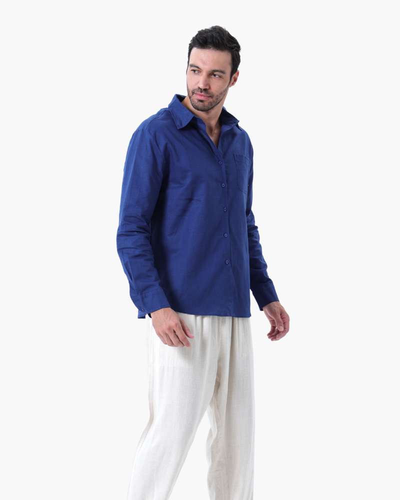 Christopher | Camisa de Manga Larga & Pantalón Conjunto de Lino para Hombre