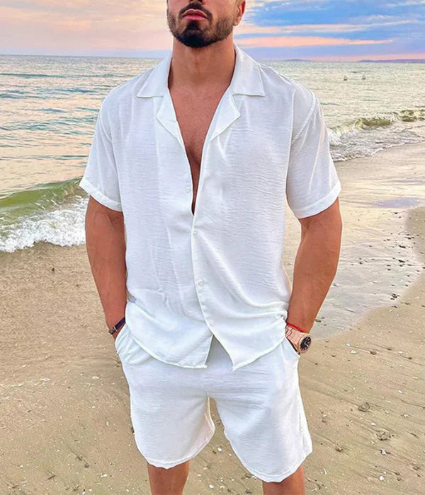Elegantes conjunto de verano para hombres con textura | Estilo "Old Money"