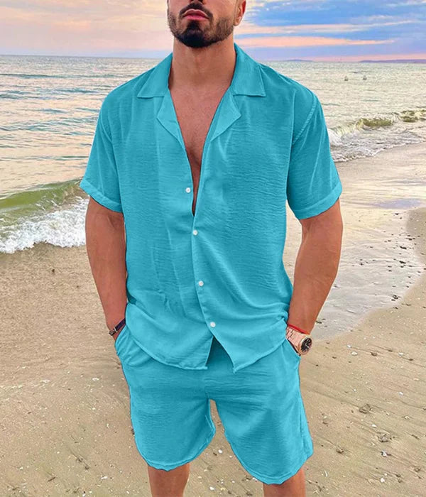 Elegantes conjunto de verano para hombres con textura | Estilo "Old Money"