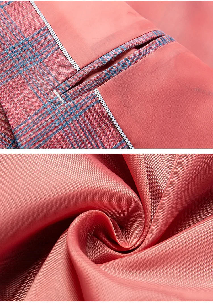 Guillano | Blazer de cuadros elegante en rosa