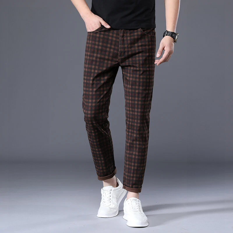Patrick | Pantalones Slim Fit a Cuadros para Hombre Casual y Estiloso