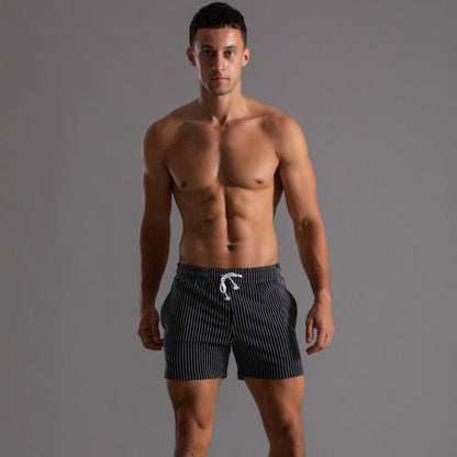 Pantalones cortos a rayas elegantes para hombres