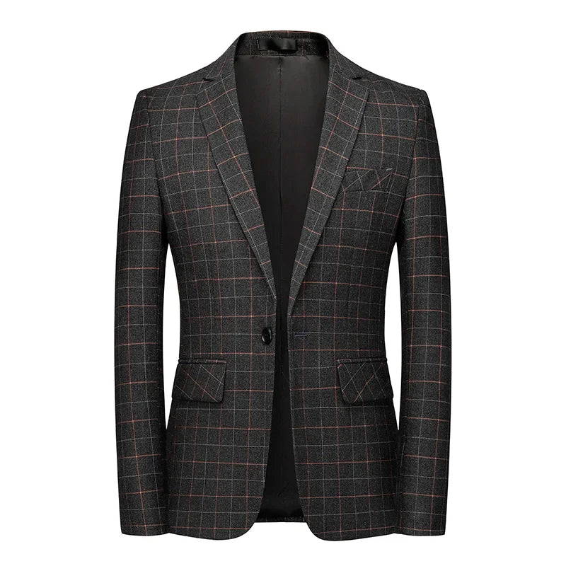 Gianni | Blazer de Cuadros Negros