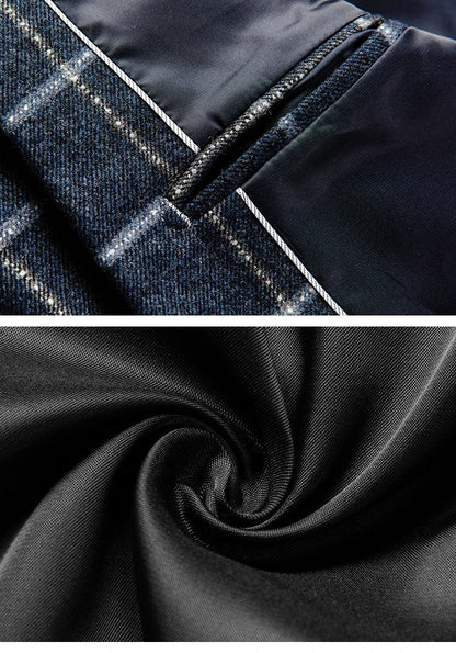 Milano | Blazer de cuadros elegante en azul oscuro