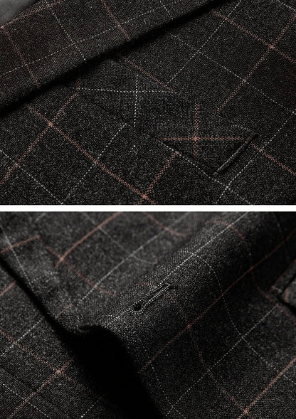 Gianni | Blazer de Cuadros Negros