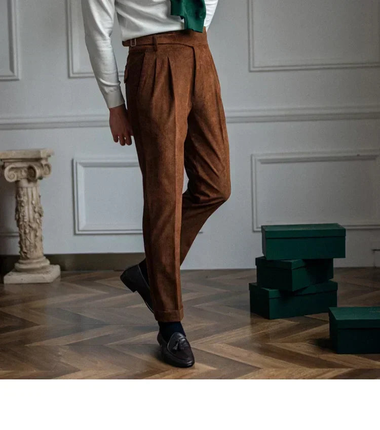 Frank | Pantalones de hombre de pana, estilo cómodo y ajuste perfecto