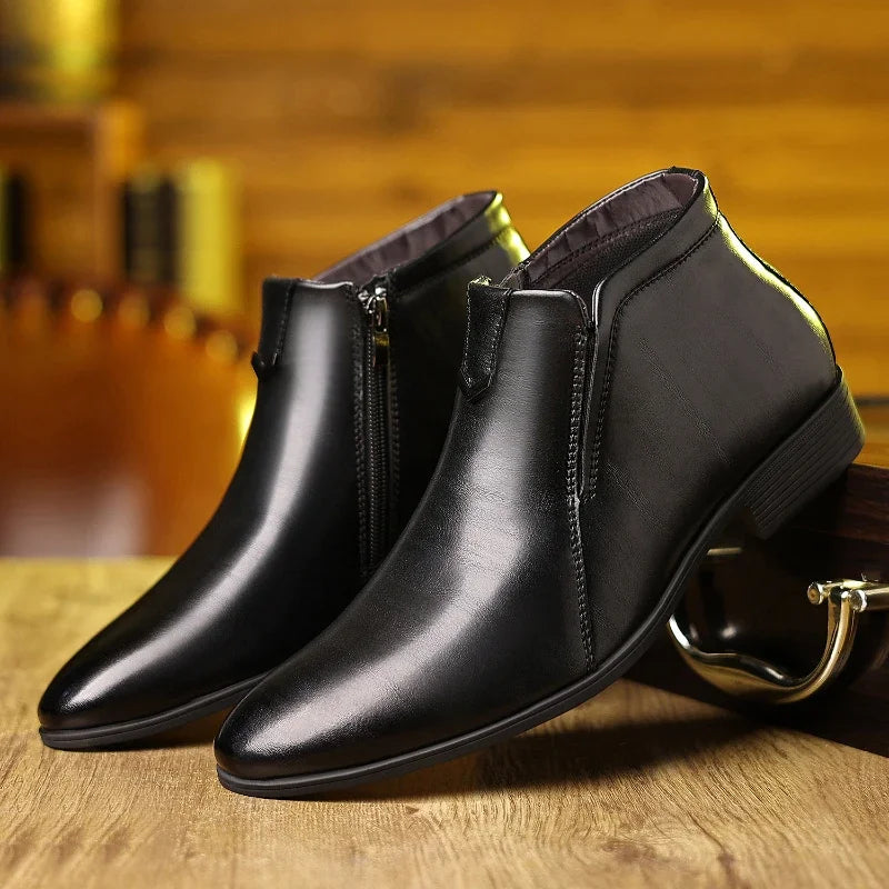 Beckett Leather Boots with Zip