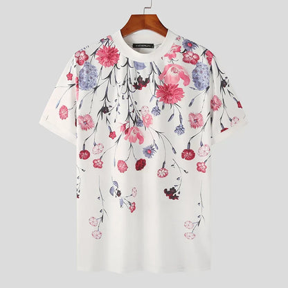Damiano | Camiseta de manga corta floral para hombres