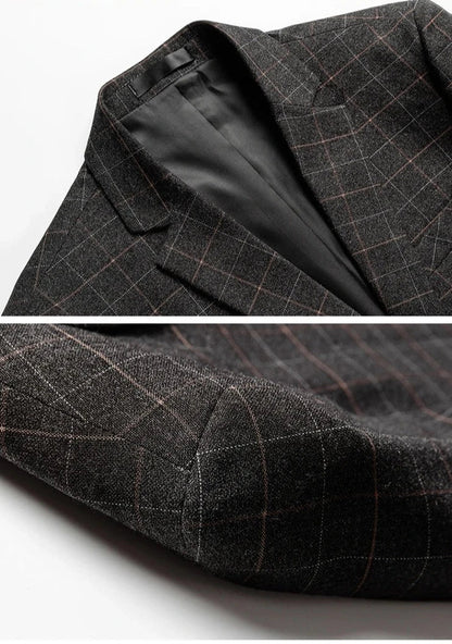 Gianni | Blazer de Cuadros Negros