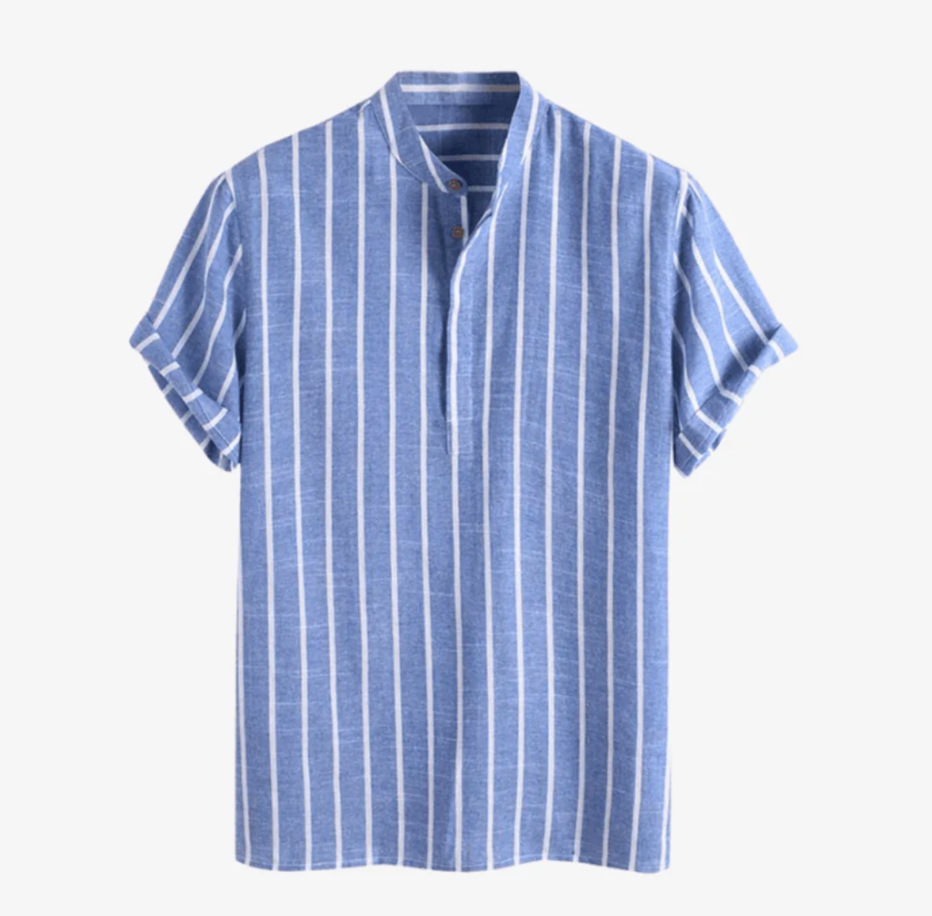 Thomas | Camisa de lino de verano a rayas para hombre