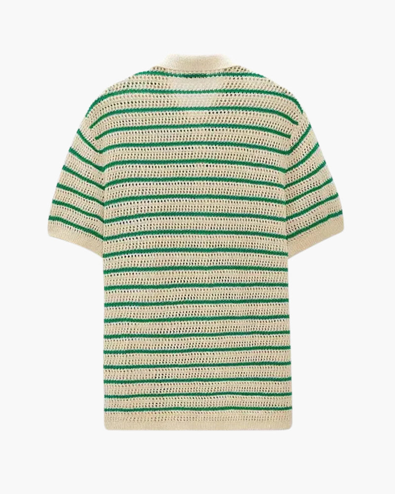 Weston | Camisa de verano de punto y ganchillo para hombre con botones