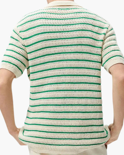 Weston | Camisa de verano de punto y ganchillo para hombre con botones