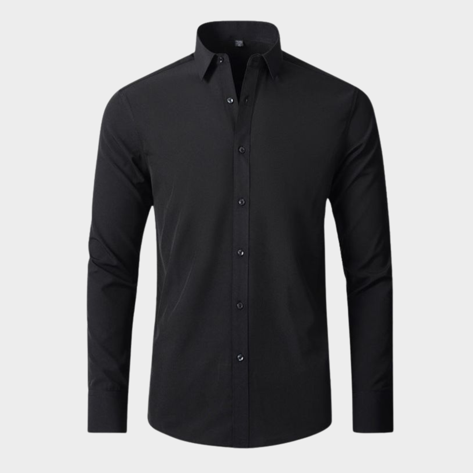Benjamin | Camisa de Negocios Clásica Slim Fit Elástica de Manga Larga