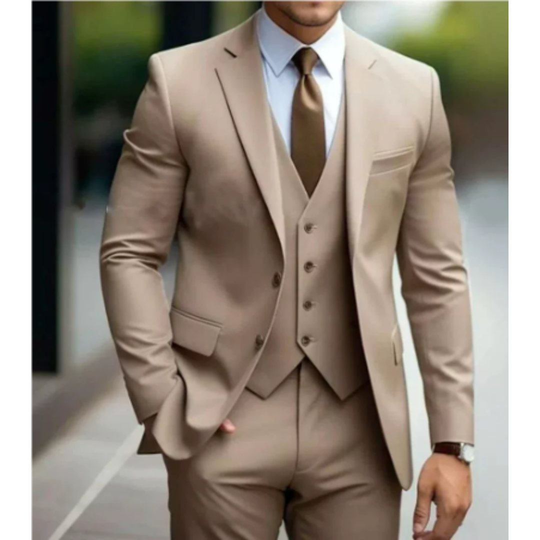 3-Piece Wedding Guest Suit for Men | Two Buttons