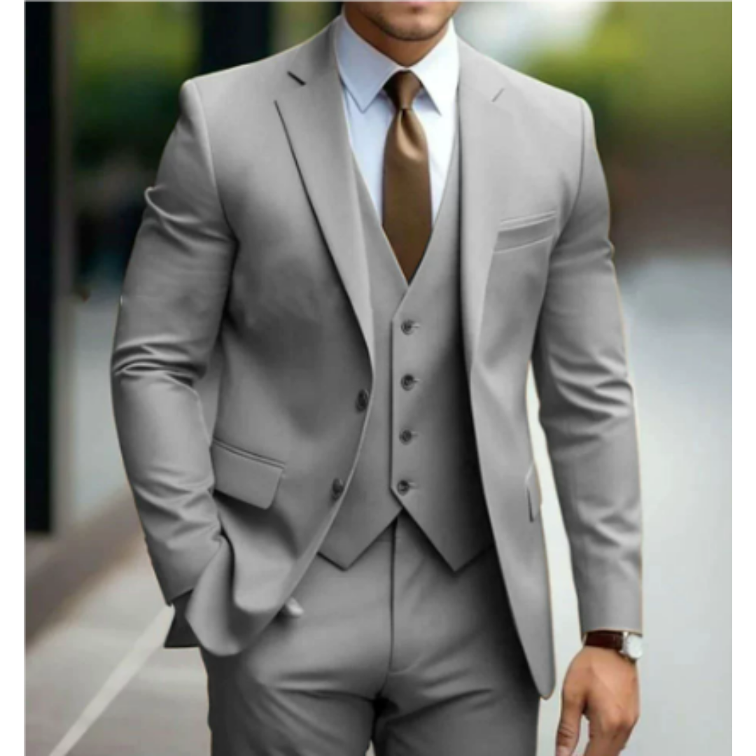 3-Piece Wedding Guest Suit for Men | Two Buttons