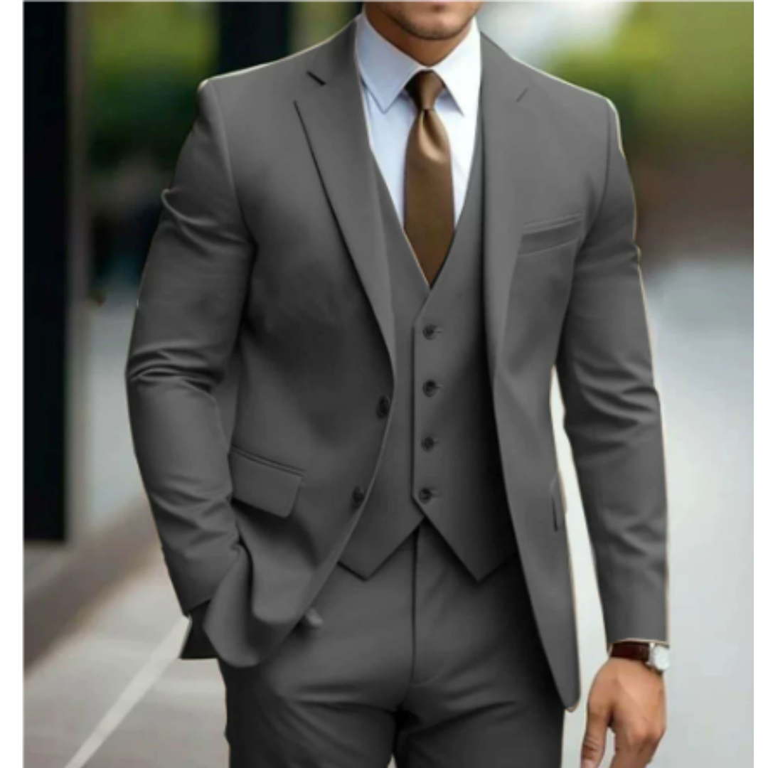 3-Piece Wedding Guest Suit for Men | Two Buttons