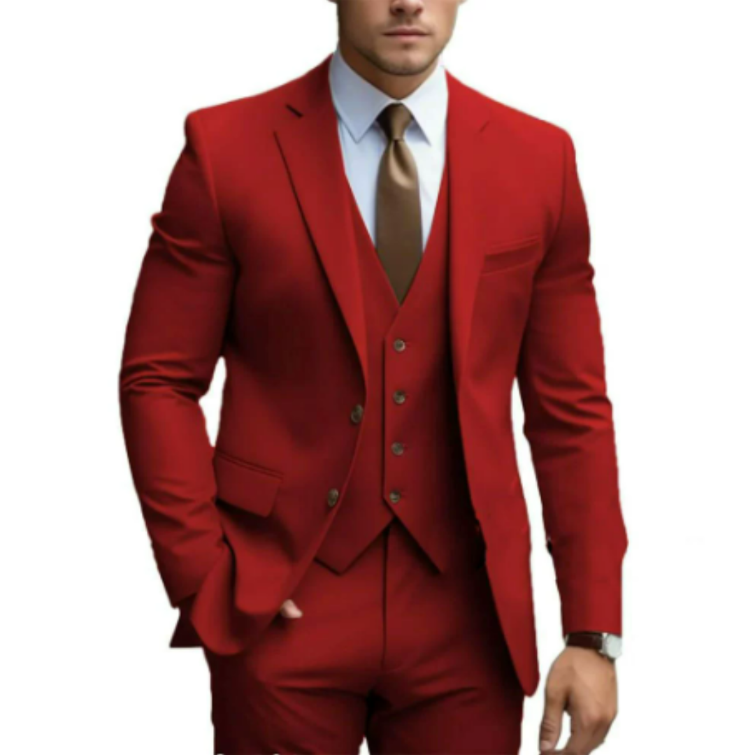3-Piece Wedding Guest Suit for Men | Two Buttons