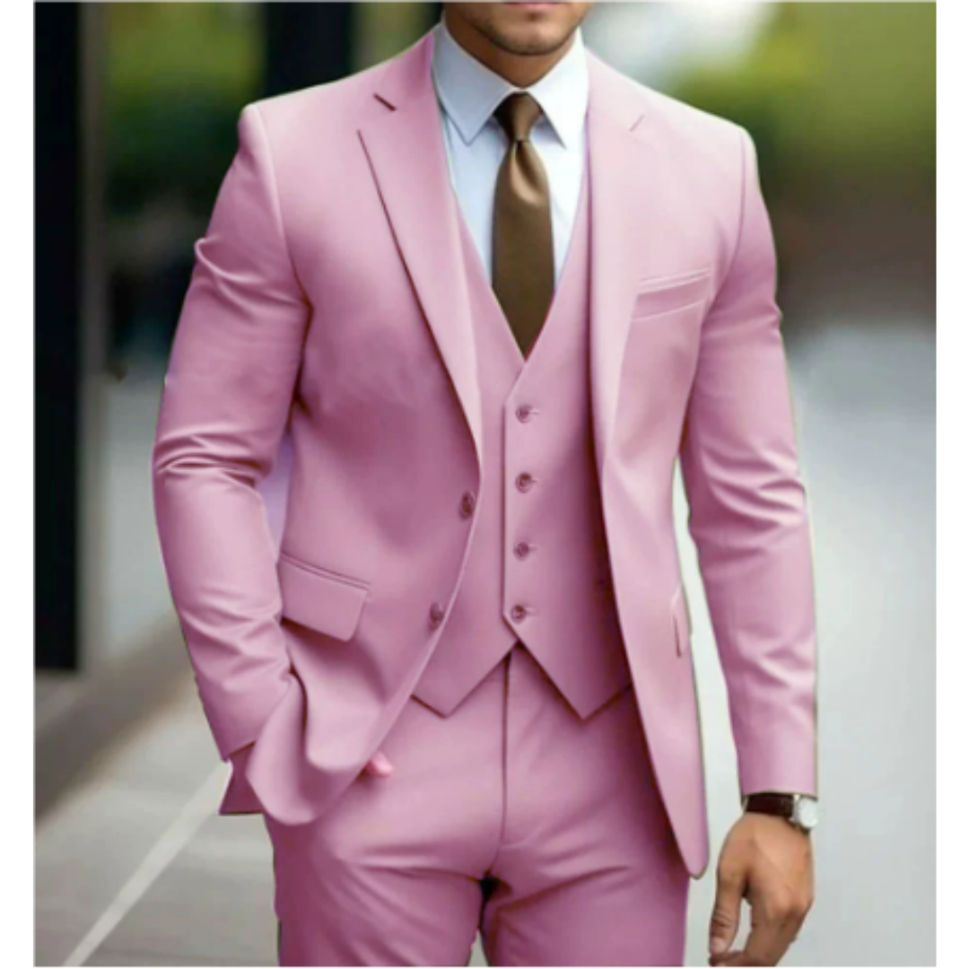 3-Piece Wedding Guest Suit for Men | Two Buttons