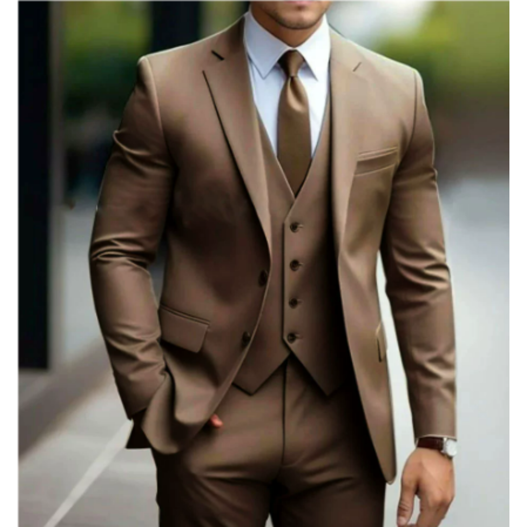 3-Piece Wedding Guest Suit for Men | Two Buttons