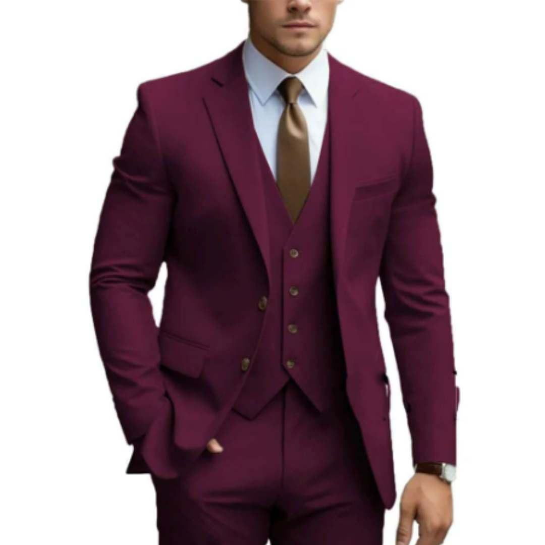 3-Piece Wedding Guest Suit for Men | Two Buttons
