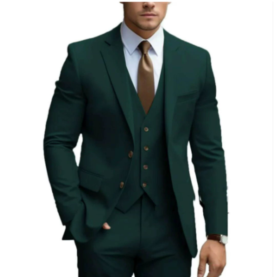 3-Piece Wedding Guest Suit for Men | Two Buttons