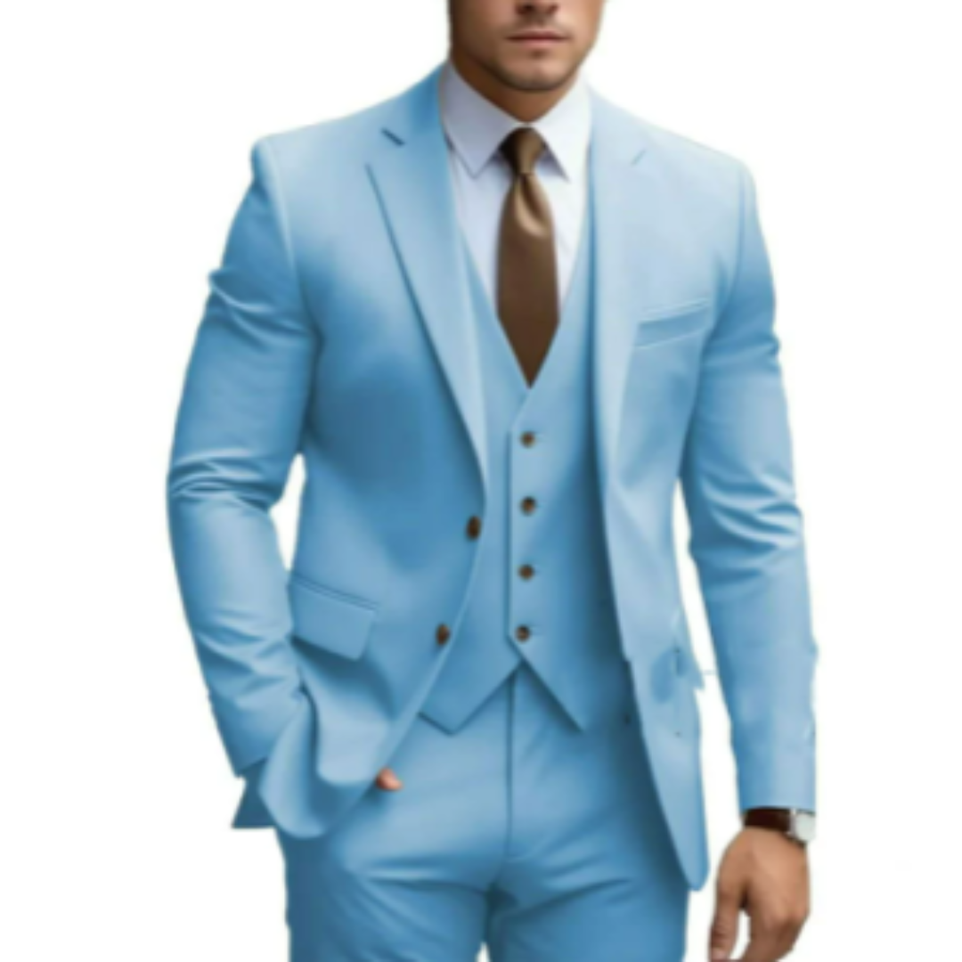 3-Piece Wedding Guest Suit for Men | Two Buttons