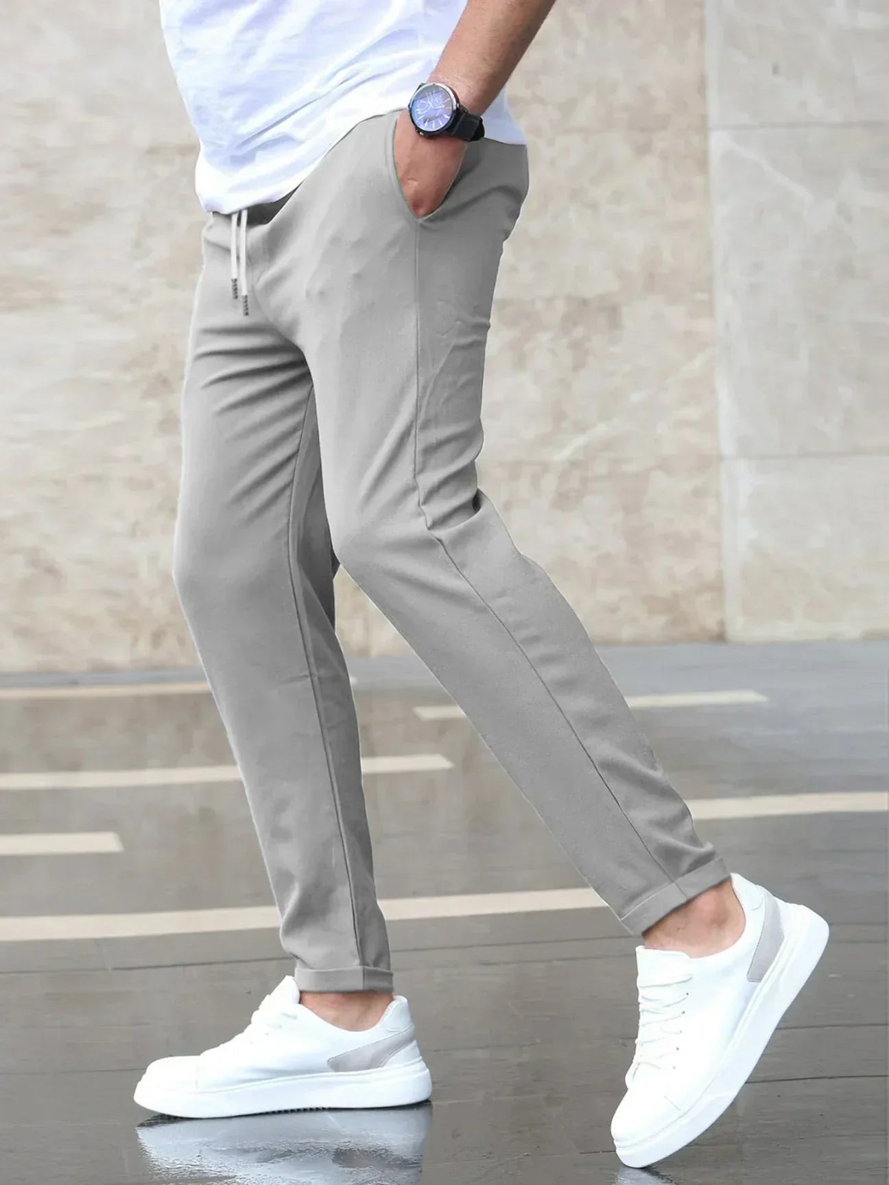 Atlden | Pantalones Jogger Slim Fit con Cuerda
