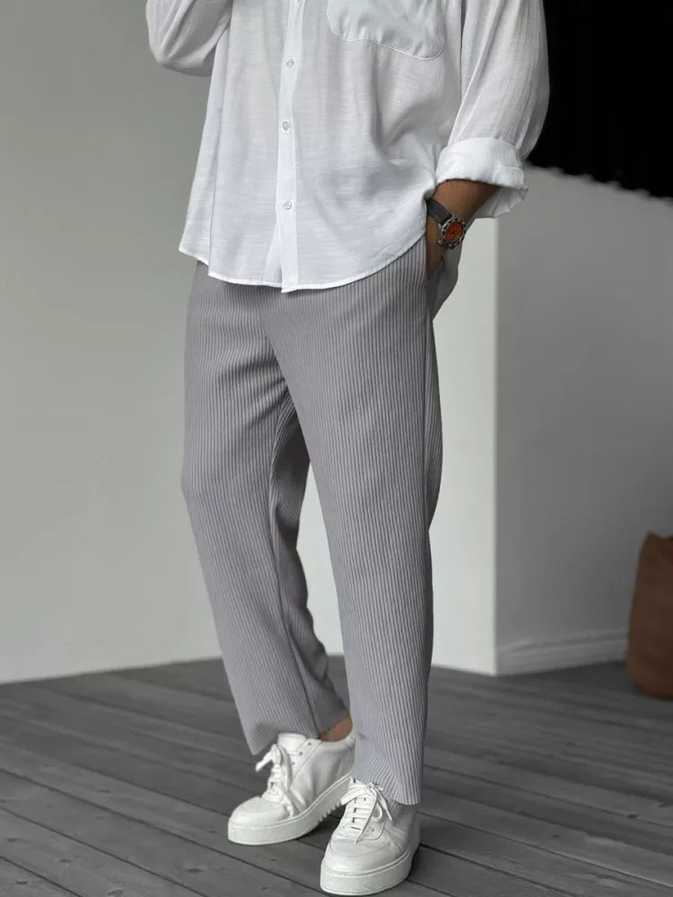 Don | Pantalón moderno con textura de canalé