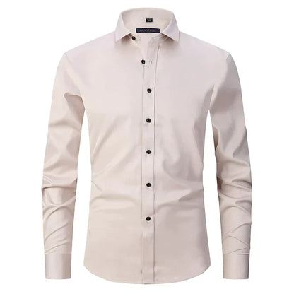 Braony | Camisa de manga larga clásica para hombre con corte moderno Slim-Fit