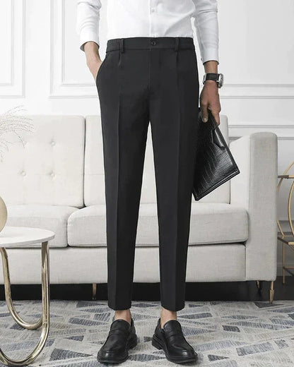 Kayden | Conjunto Todo Negro con Polo de Manga Larga, Pantalones y Mocasines de Ante