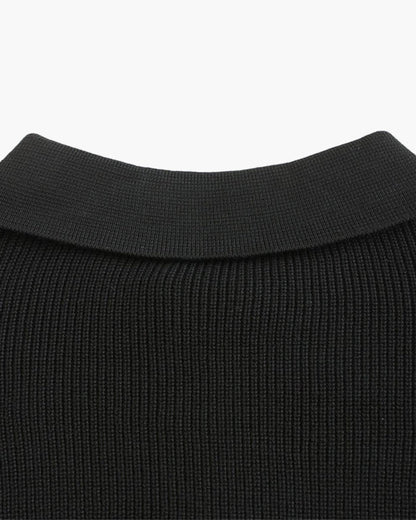 Aaron | Suéter de punto con media cremallera para hombres con cuello tipo polo