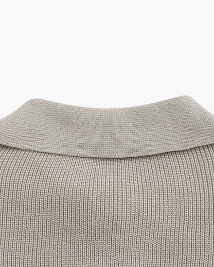 Aaron | Suéter de punto con media cremallera para hombres con cuello tipo polo